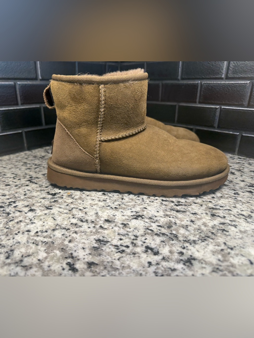 UGG women’s brown booties, sz 7 - Picture 3 of 13